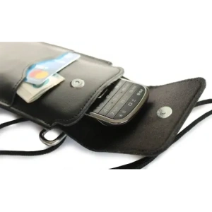 Buy LURESKO Vissa S leather case for neck S 144x71x9mm - BLACK - LUR62 - {ean13} - Home Screen Store Europe