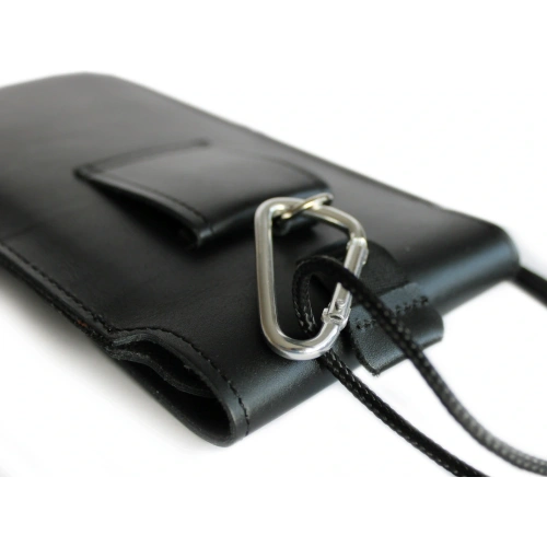 Buy LURESKO Vissa S leather case for neck S 144x71x9mm - BLACK - LUR62 - {ean13} - Home Screen Store Europe