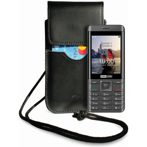 Buy LURESKO Vissa S leather case for neck S 144x71x9mm - BLACK - LUR62 - {ean13} - Home Screen Store Europe