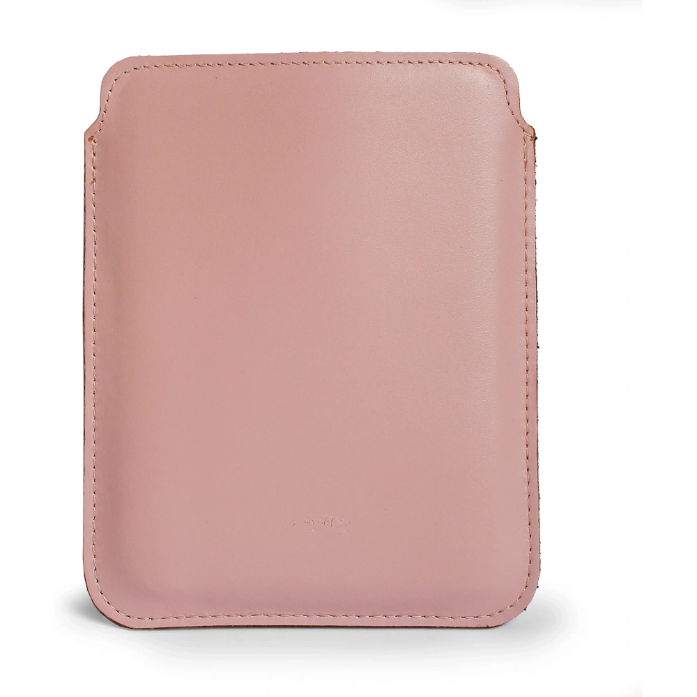 Skórzane etui LURESKO MASTER S na ebook 162x113x9mm (różowy gładki różowa nić)