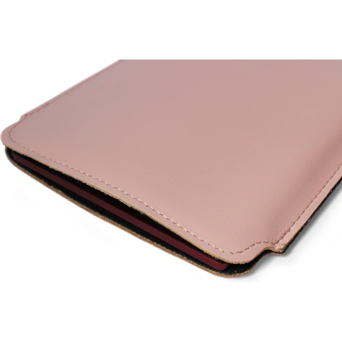 Buy LURESKO MASTER S leather case for ebook 162x113x9mm (smooth pink with pink thread) - LUR63 - {ean13} - Home Screen Store Europe