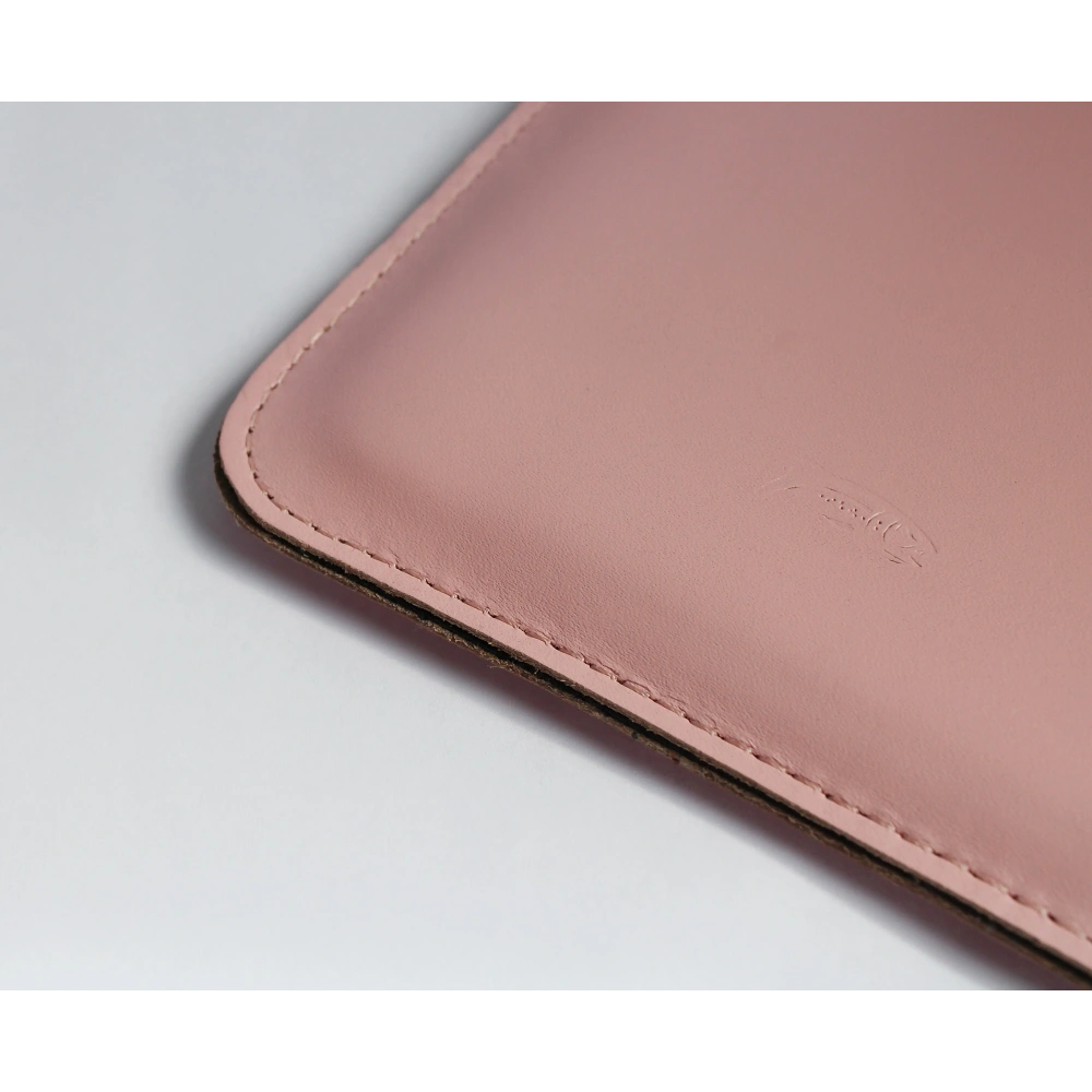 Skórzane etui LURESKO MASTER S na ebook 162x113x9mm (różowy gładki różowa nić)