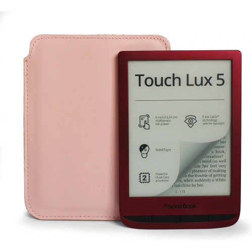 Buy LURESKO MASTER S leather case for ebook 162x113x9mm (smooth pink with pink thread) - LUR63 - {ean13} - Home Screen Store Europe