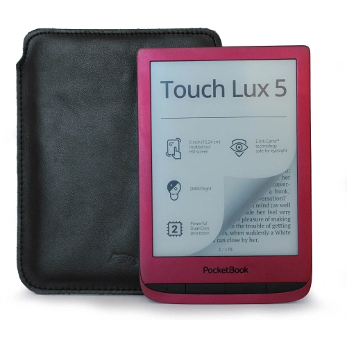 Kup LURESKO MASTER S Ledertasche für E-Book 162x113x9mm (schwarz glatt mit schwarzem Faden) - LUR67 - {ean13} - Sklep Home Screen