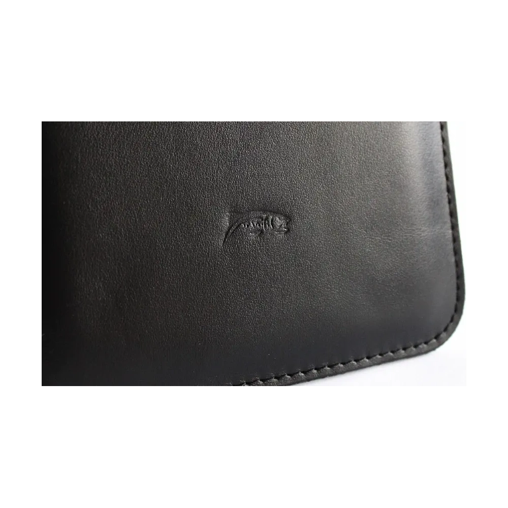 Skórzane etui LURESKO MASTER S na ebook 162x113x9mm (czarny gładki czarna nić)