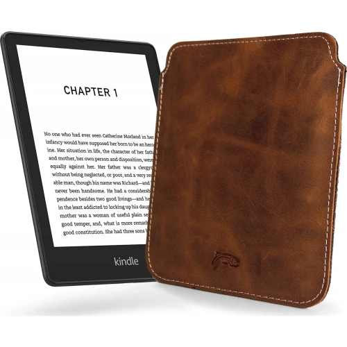 Buy LURESKO MASTER S leather case for ebook 162x113x9mm (vintage brown with white thread) - LUR68 - {ean13} - Home Screen Store Europe