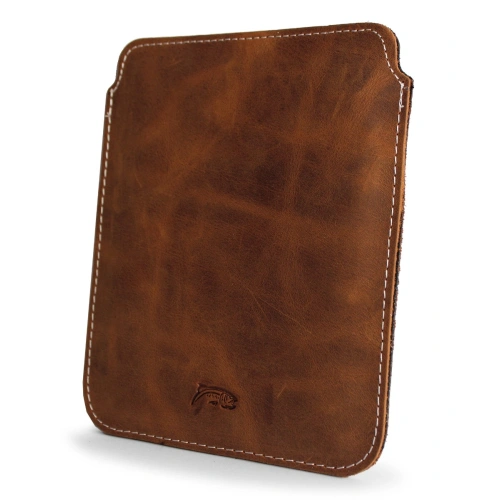 Buy LURESKO MASTER S leather case for ebook 162x113x9mm (vintage brown with white thread) - LUR68 - {ean13} - Home Screen Store Europe