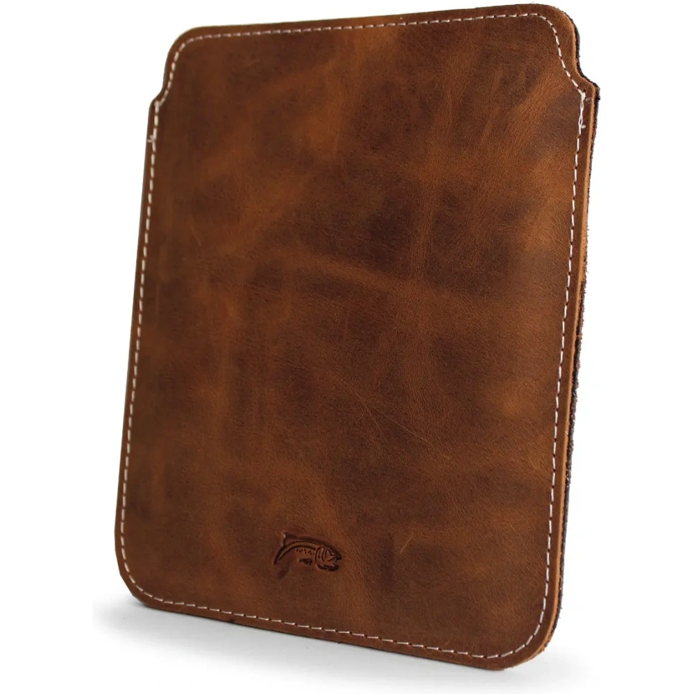 Skórzane etui LURESKO MASTER S na ebook 162x113x9mm (brąz vintage  biała nić)