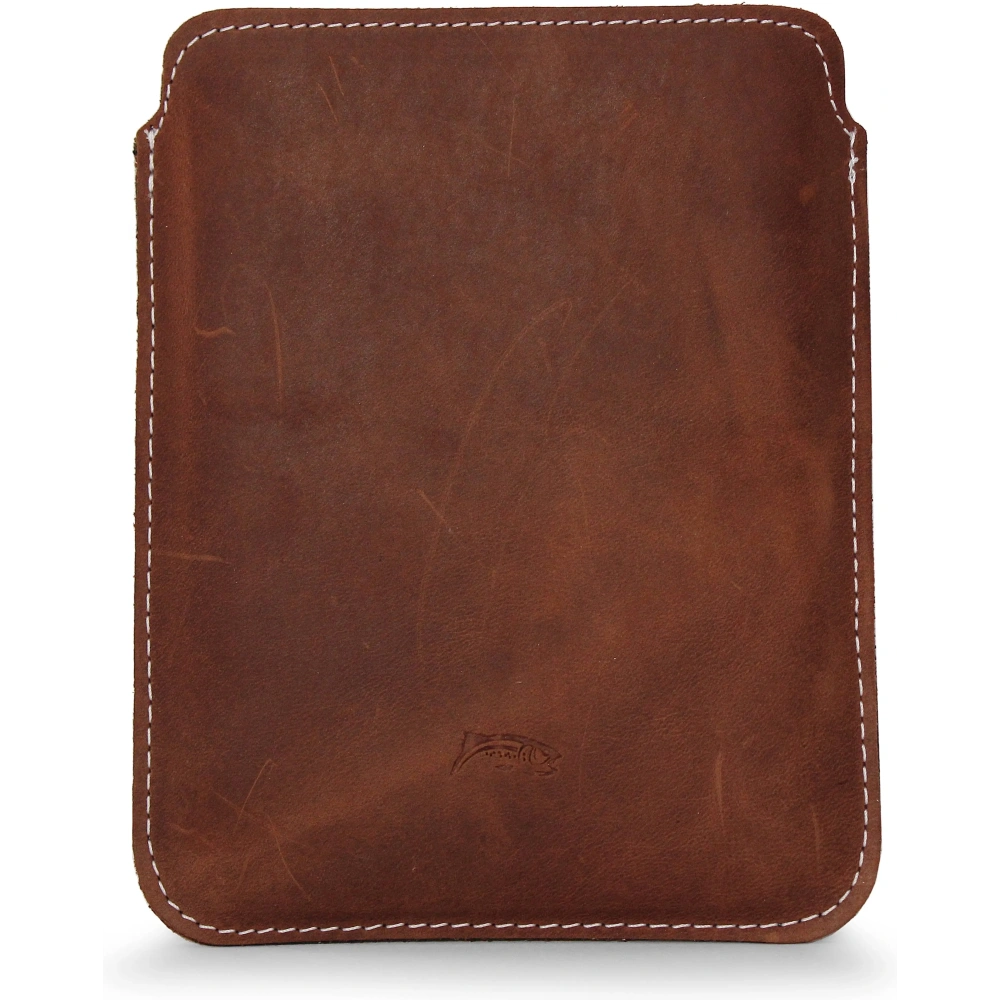 Skórzane etui LURESKO MASTER S na ebook 162x113x9mm (brąz vintage  biała nić)