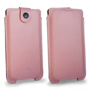 Buy LURESKO SOFIJA XXXL leather case universal with a strap (smooth pink with white thread) - LUR71 - {ean13} - Home Screen Store Europe