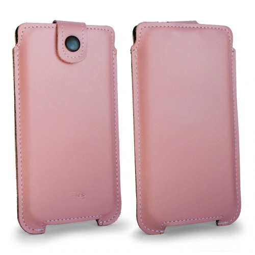 Buy LURESKO SOFIJA XXXL leather case universal with a strap (smooth pink with white thread) - LUR71 - {ean13} - Home Screen Store Europe