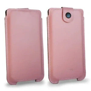 Buy LURESKO SOFIJA XXXL leather case universal with a strap (smooth pink with white thread) - LUR71 - {ean13} - Home Screen Store Europe