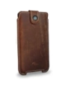 Buy LURESKO SOFIJA XXXL leather case universal with a strap closure (vintage brown with white thread) - LUR75 - {ean13} - Home Screen Store Europe