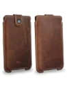 Buy LURESKO SOFIJA XXXL leather case universal with a strap closure (vintage brown with white thread) - LUR75 - {ean13} - Home Screen Store Europe
