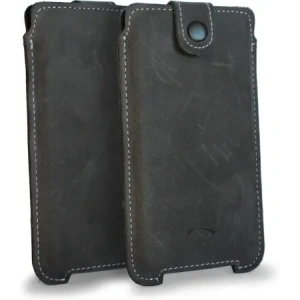 Buy LURESKO SOFIJA XXL leather case universal with a strap (gray vintage with white thread) - LUR76 - {ean13} - Home Screen Store Europe