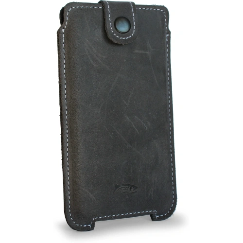 Buy LURESKO SOFIJA XXL leather case universal with a strap (gray vintage with white thread) - LUR76 - {ean13} - Home Screen Store Europe