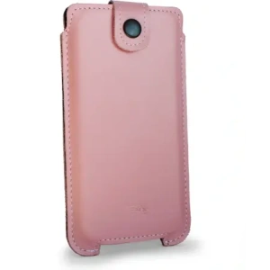 Buy LURESKO SOFIJA XXL leather case universal with strap closure (smooth pink with white thread) - LUR77 - {ean13} - Home Screen Store Europe