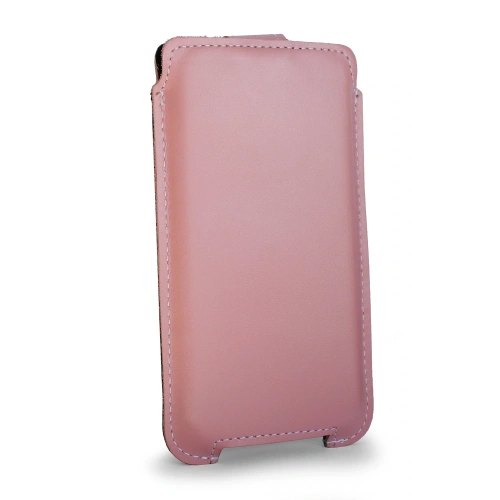 Buy LURESKO SOFIJA XXL leather case universal with strap closure (smooth pink with white thread) - LUR77 - {ean13} - Home Screen Store Europe