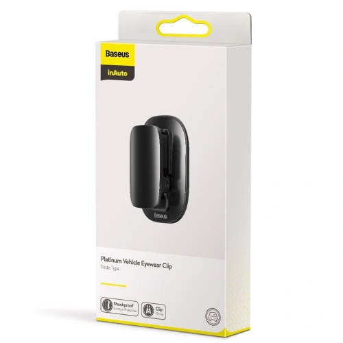 Buy Baseus Platinum Vehicle Eyewear Clip (Paste type) (black) - BSU1450BLK - {ean13} - Home Screen Store Europe