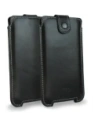 Buy LURESKO SOFIJA XXL leather case universal with strap closure (black smooth with white thread) - LUR81 - {ean13} - Home Screen Store Europe