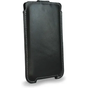 Kup LURESKO SOFIJA XXL Ledertasche universal mit Riemenverschluss (schwarz glatt mit weißem Faden) - LUR81 - {ean13} - Sklep Home Screen