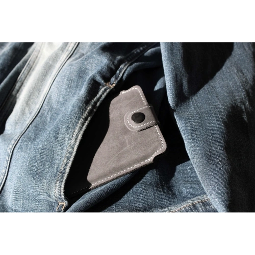 Kup LURESKO SOFIJA XXL Ledertasche universal mit Riemenverschluss (schwarz glatt mit weißem Faden) - LUR81 - {ean13} - Sklep Home Screen