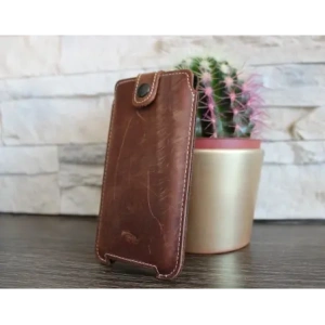 Kup LURESKO SOFIJA XXL Ledertasche universal mit Riemenverschluss (schwarz glatt mit weißem Faden) - LUR81 - {ean13} - Sklep Home Screen