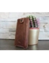 Kup LURESKO SOFIJA XXL Ledertasche universal mit Riemenverschluss (schwarz glatt mit weißem Faden) - LUR81 - {ean13} - Sklep Home Screen