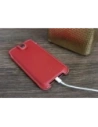 Kup Husa din piele LURESKO SOFIJA XXL universală cu închidere prin curea (neagră netedă cu fir alb) - LUR81 - {ean13} - Sklep Home Screen