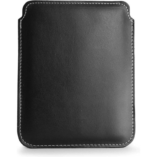 Buy LURESKO MASTER L leather case for ebook 198x139x9mm (black smooth with white thread) (INK) - LUR84 - {ean13} - Home Screen Store Europe
