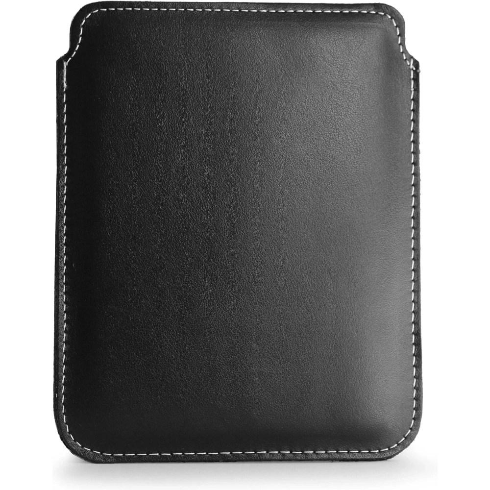 Skórzane etui LURESKO MASTER L na ebook 198x139x9mm (czarny gładki biała nić) (INK)