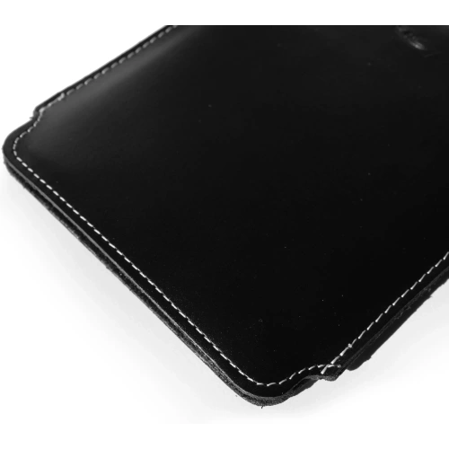 Buy LURESKO MASTER L leather case for ebook 198x139x9mm (black smooth with white thread) (INK) - LUR84 - {ean13} - Home Screen Store Europe