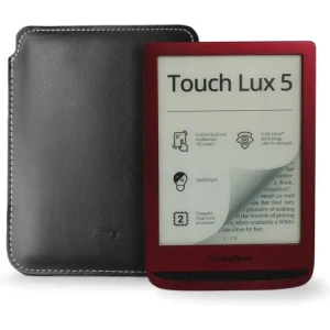 Buy LURESKO MASTER L leather case for ebook 198x139x9mm (black smooth with white thread) (INK) - LUR84 - {ean13} - Home Screen Store Europe