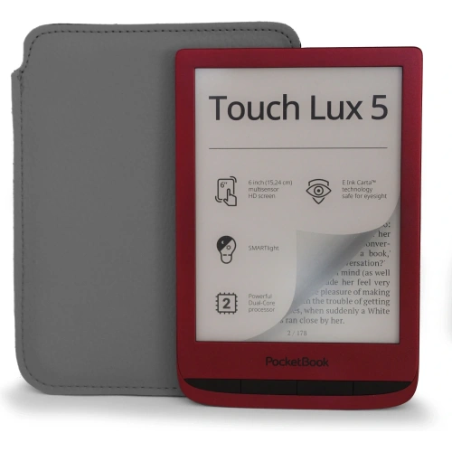 Kup LURESKO Ledersleeve für E-Book 162x113x9mm (grau) - LUR86 - {ean13} - Sklep Home Screen