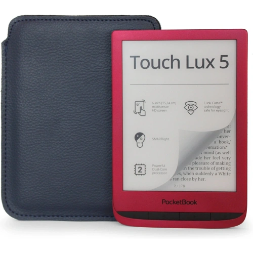 Kup LURESKO Leder-Schutzhülle für E-Book 162x113x9mm (marineblau) - LUR87 - {ean13} - Sklep Home Screen