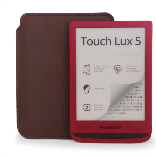 Buy LURESKO leather slipcase for ebook 162x113x9mm (brown) - LUR90 - {ean13} - Home Screen Store Europe