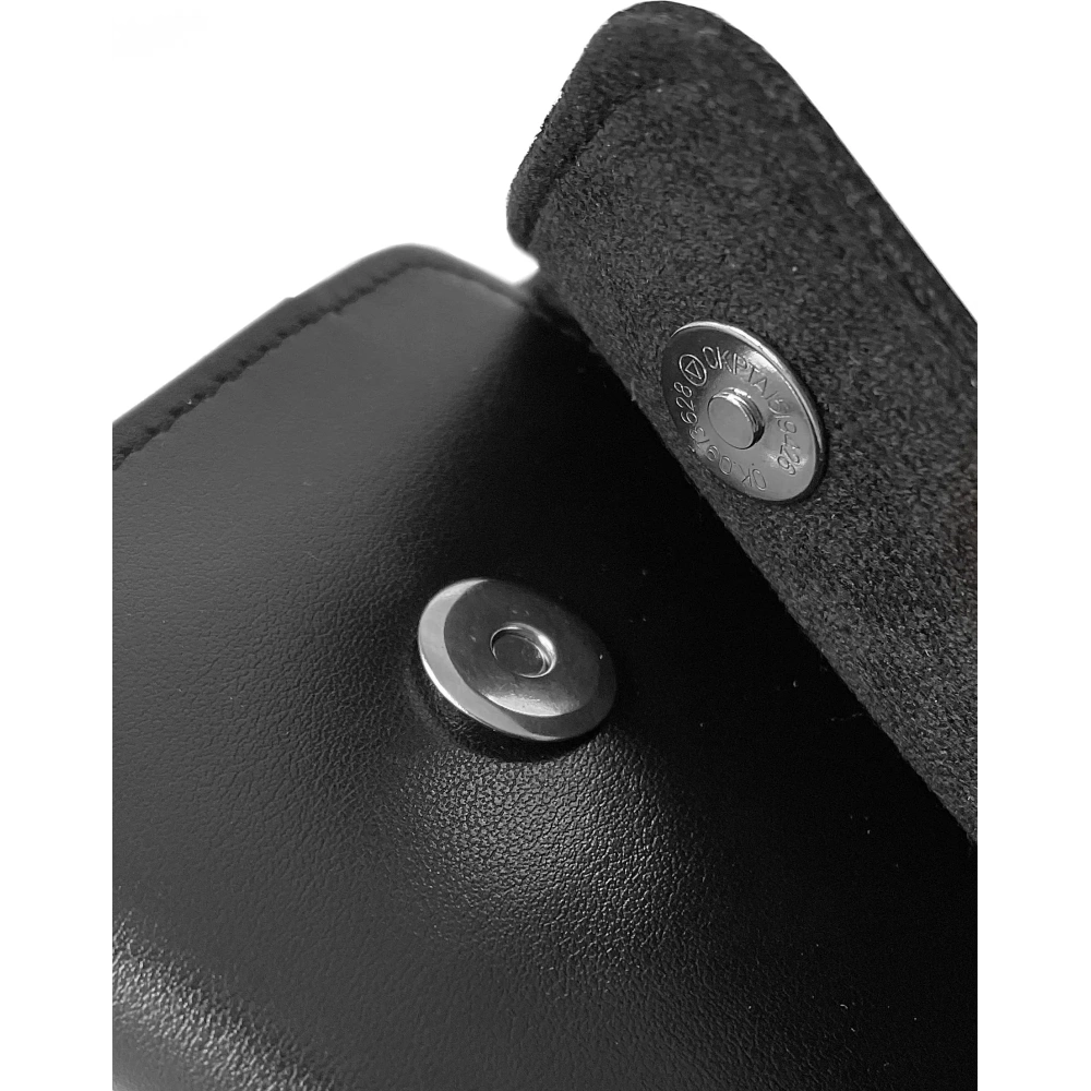 Skórzana kabura LURESKO SUNNE XXL do paska 170x85x12 (magnes płaski) (czarny gładki czarna nić)