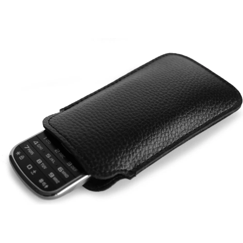 Buy LURESKO SLEEVE XS leather slip case for small phones / feature phones 119mm x 53mm (black) - LUR99 - {ean13} - Home Screen Store Europe
