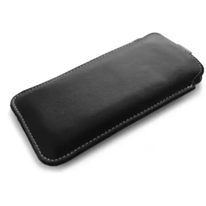 Buy LURESKO NEW LILLA XXXL leather slipcase slipcase for phone 6.5' - 6.9' (black smooth with white thread) - LUR100 - {ean13} - Home Screen Store Europe