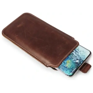 Buy LURESKO NEW LILLA XXXL leather slipcase slipcase for phone 6.5' - 6.9' (vintage brown with white thread) - LUR101 - {ean13} - Home Screen Store Europe