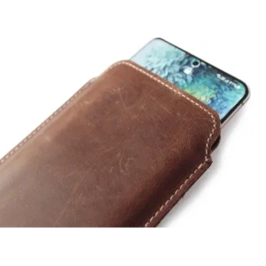Buy LURESKO NEW LILLA XXXL leather slipcase slipcase for phone 6.5' - 6.9' (vintage brown with white thread) - LUR101 - {ean13} - Home Screen Store Europe