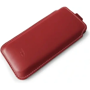 Buy LURESKO NEW LILLA XXXL leather slip case for phone 6.5' - 6.9' (smooth red with white thread) - LUR102 - {ean13} - Home Screen Store Europe