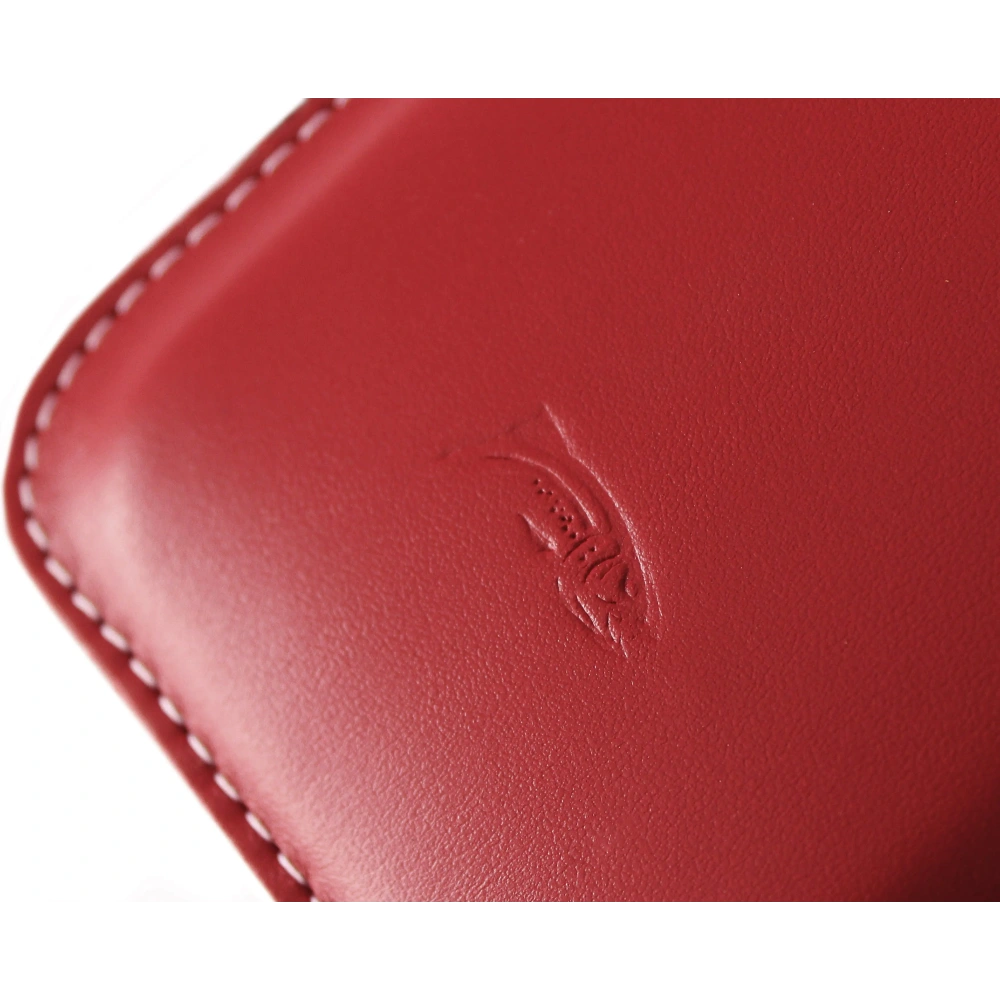 Skórzane etui wsuwane LURESKO NEW LILLA XXXL wsuwka na telefon 6.5' - 6.9' (czerwony gładki biała nić)