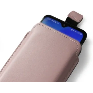 Buy LURESKO NEW LILLA XXXL leather slipcase for phone 6.5' - 6.9' (smooth pink with white thread) - LUR103 - {ean13} - Home Screen Store Europe