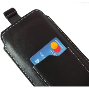 Kup LURESKO NEW ASTER XXXL husă universală din piele cu o buclă pentru curea pentru telefoane de 6.5' - 6.9' (neagră netedă cu fir alb) - LUR104 - {ean13} - Sklep Home Screen