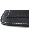 Buy LURESKO NEW ASTER XXXL universal leather case with a loop for a strap for phones 6.5' - 6.9' (black smooth with white thread) - LUR104 - {ean13} - Home Screen Store Europe