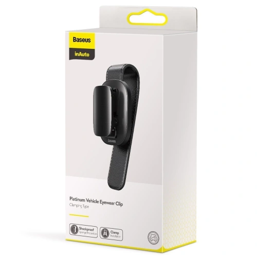 Buy Baseus Platinum Vehicle Eyewear Clip (Clip type) (black) - BSU1452BLK - {ean13} - Home Screen Store Europe