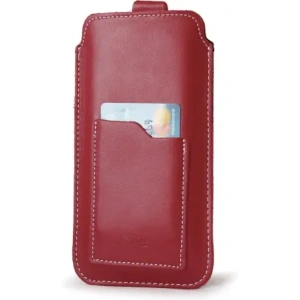 Buy LURESKO NEW ASTER XXXL universal leather case with a loop for a strap for phone sizes 6.5' - 6.9' (red with white thread) - LUR106 - {ean13} - Home Screen Store Europe