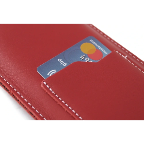 Buy LURESKO NEW ASTER XXXL universal leather case with a loop for a strap for phone sizes 6.5' - 6.9' (red with white thread) - LUR106 - {ean13} - Home Screen Store Europe