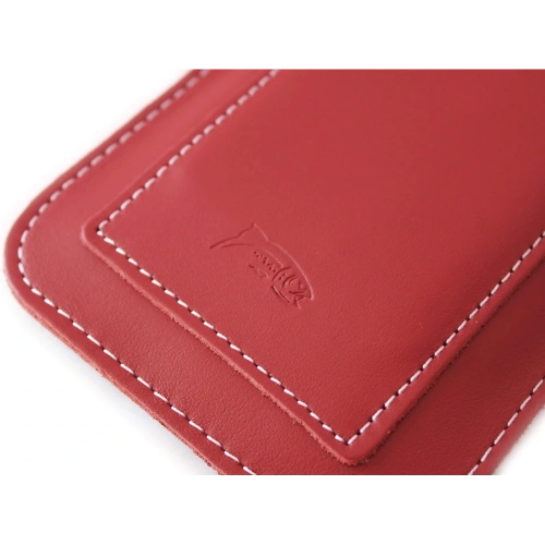 Buy LURESKO NEW ASTER XXXL universal leather case with a loop for a strap for phone sizes 6.5' - 6.9' (red with white thread) - LUR106 - {ean13} - Home Screen Store Europe